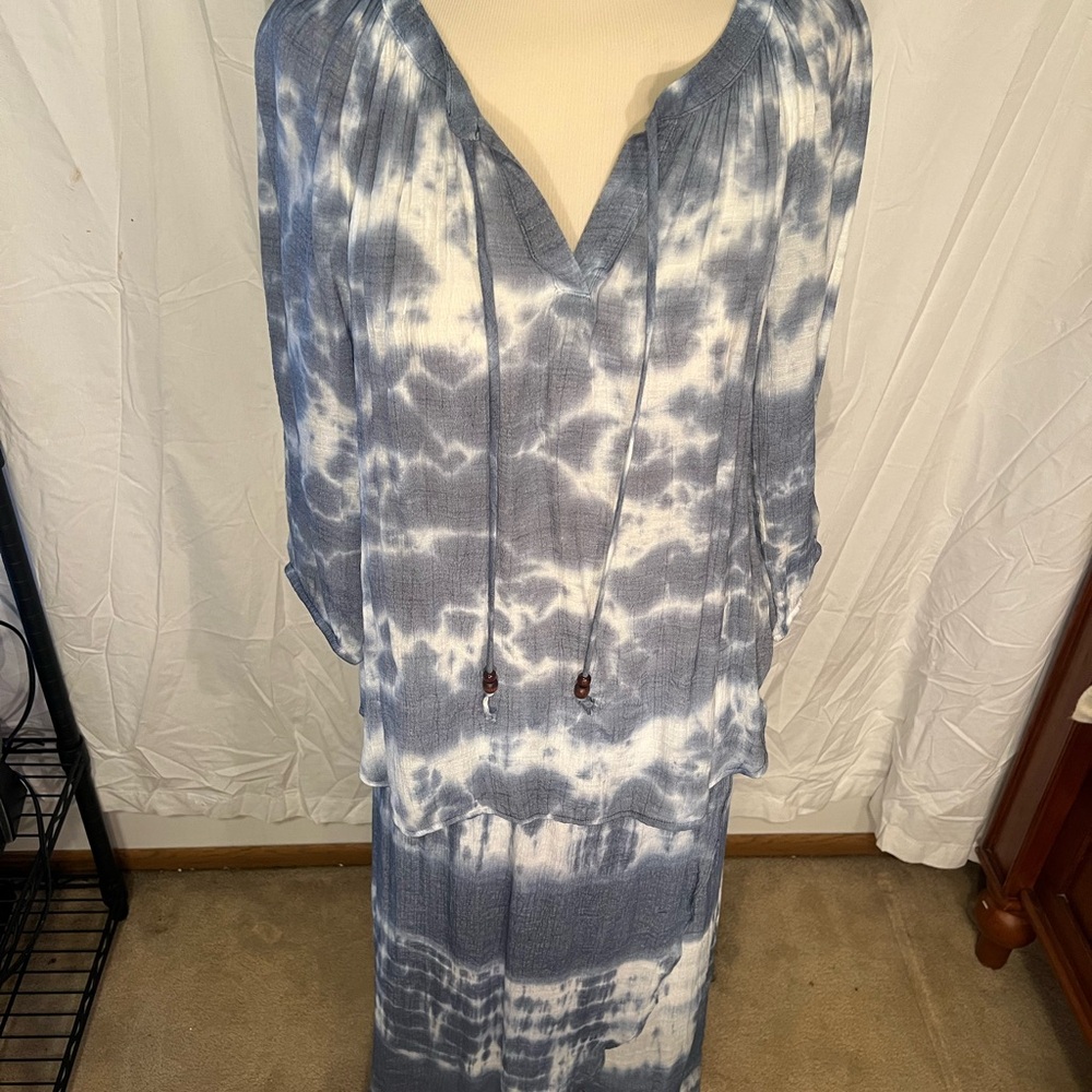 Alyx Blue and White Tie Dye Set